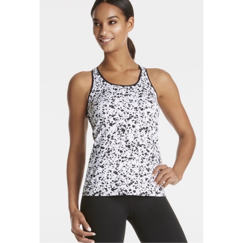 Fabletics Eiffel Tank Black & White Size Medium